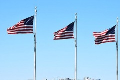 Flags Over The Reflecting Pool